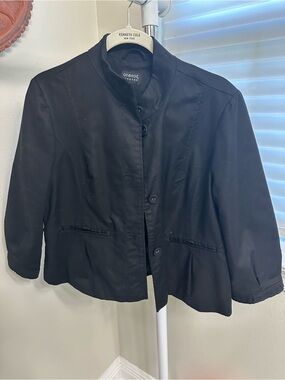 George Black Women's Tailored Blazer with Back Waist Tab Detail,Large